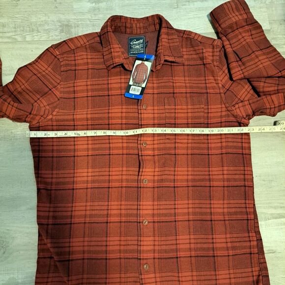 Grayers Men's Heritage Flannels Long Sleeve Shirt Red Plaid Large NWT - Picture 7 of 8
